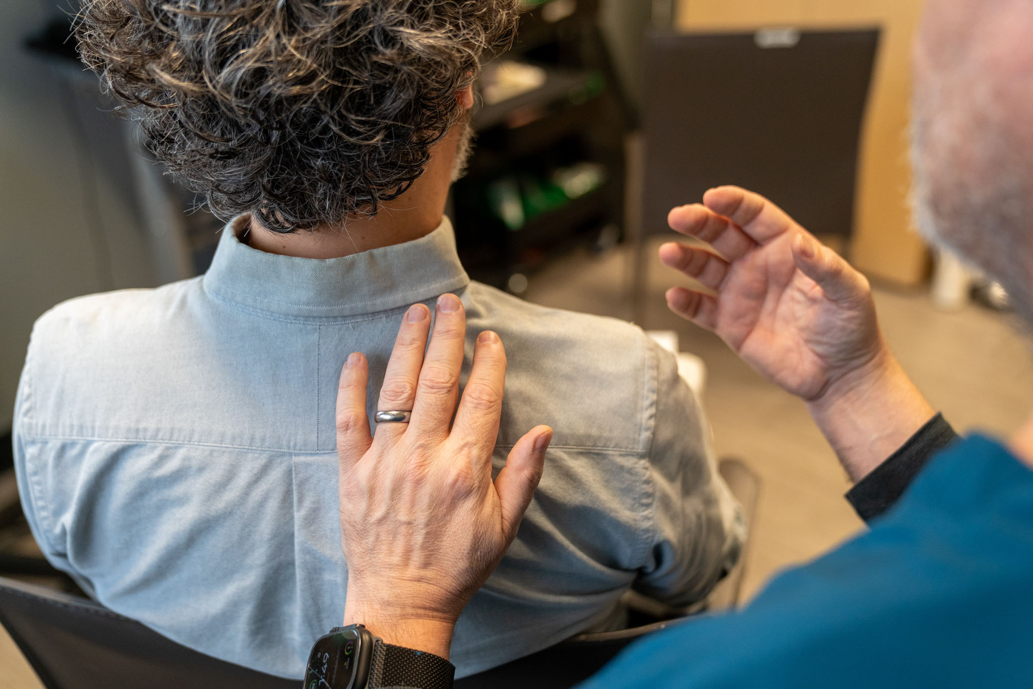 Cervical spine examination for concussion symptoms